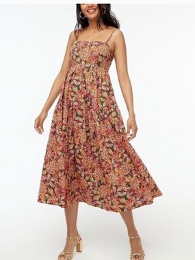 J. Crew Floral Tie-Back Maxi Dress